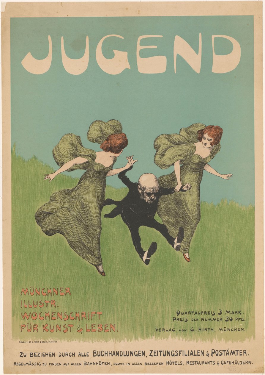 Cartel para la revista Jugend de Ludwig von Zumbusch