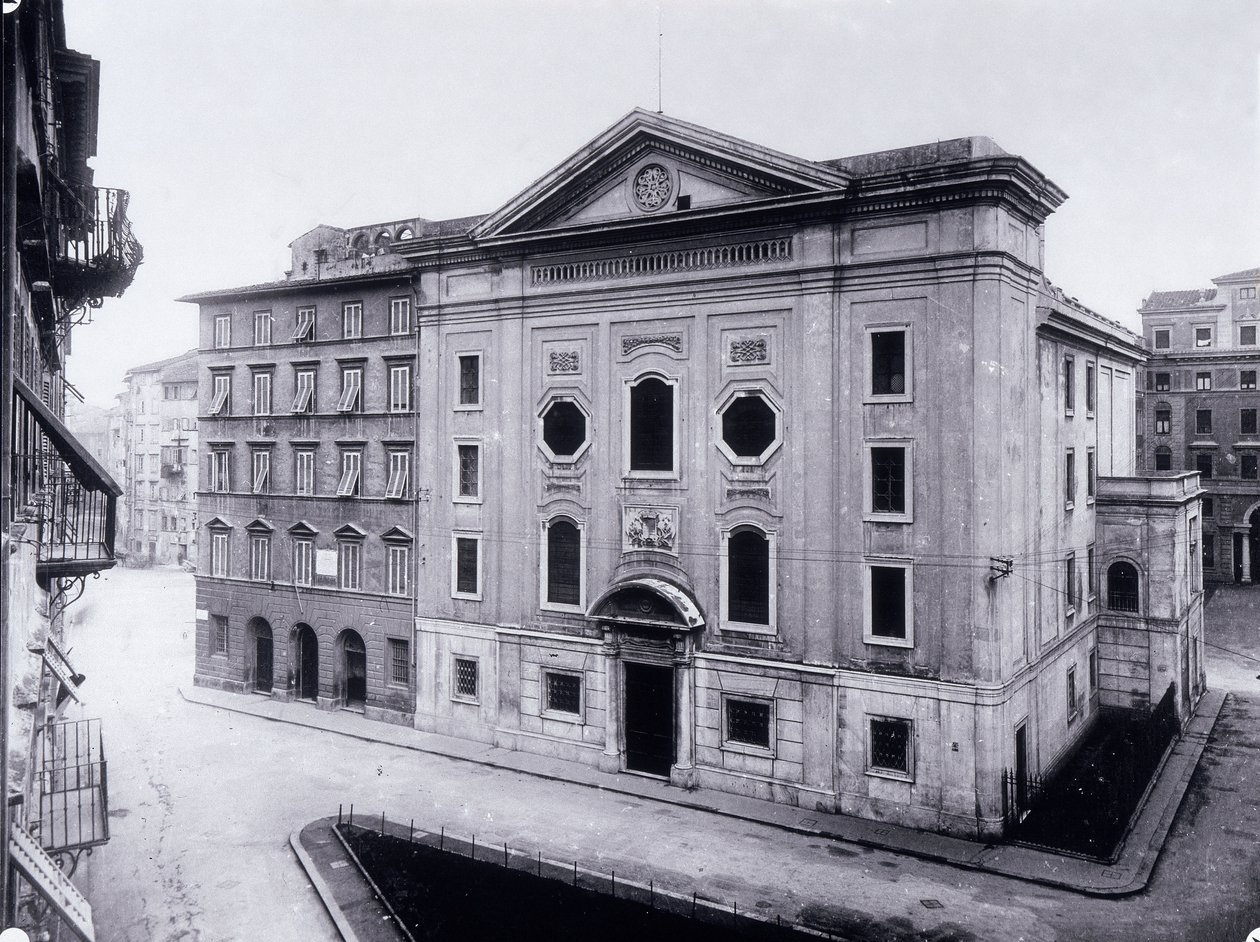 Fachada de la antigua sinagoga de Livorno de Luigi Betti