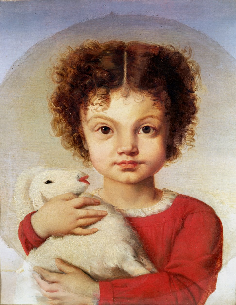 Retrato de la hija del artista, Lina de Luigi Calamatta