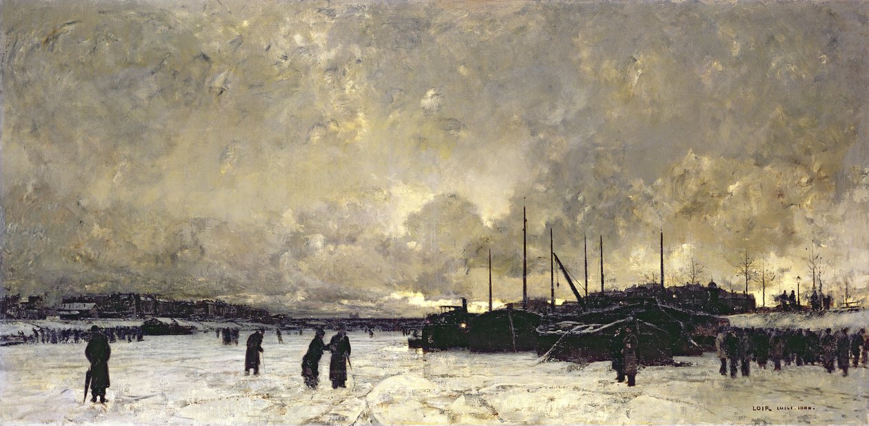 El Sena en diciembre, 1879 de Luigi Loir