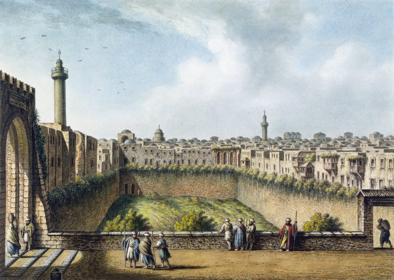 El Estanque de Betesda, Jerusalén, pub. por William Watts, 1801 de Luigi Mayer
