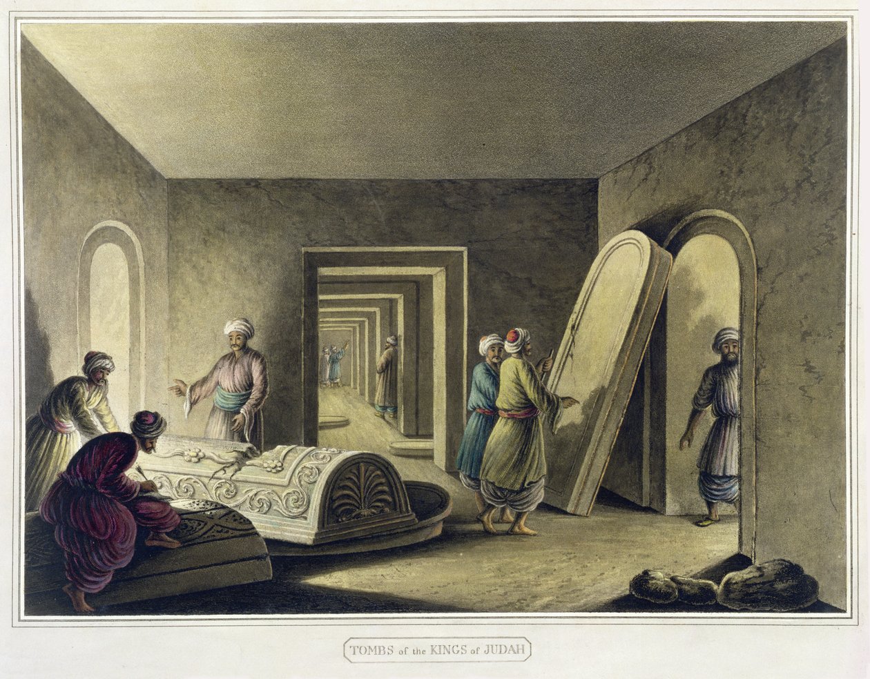 Las tumbas de los reyes de Judá, Jerusalén, publicado por William Watts, 1805 de Luigi Mayer