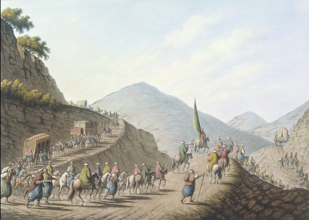 La montaña de los Balcanes, lámina 2, pub. por William Watts de Luigi (after) Mayer