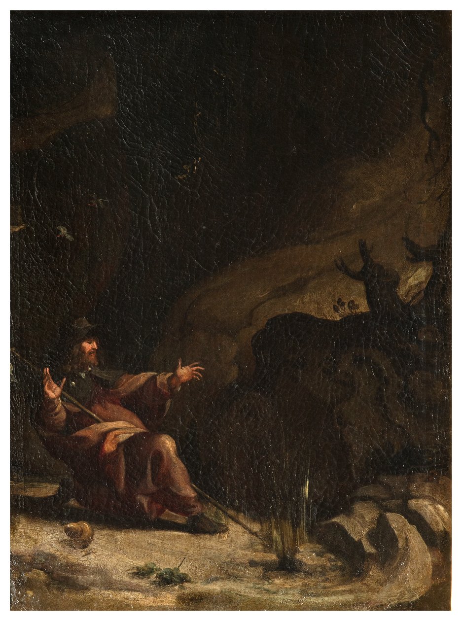 San Rocco visitado por las ferias en el desierto de Luigi Miradori