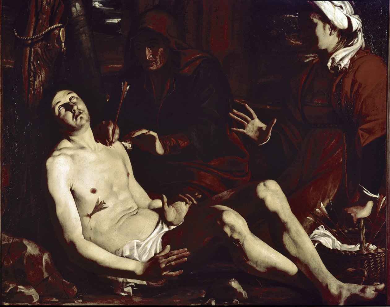 San Sebastián curado por las santas mujeres de Luigi Miradori