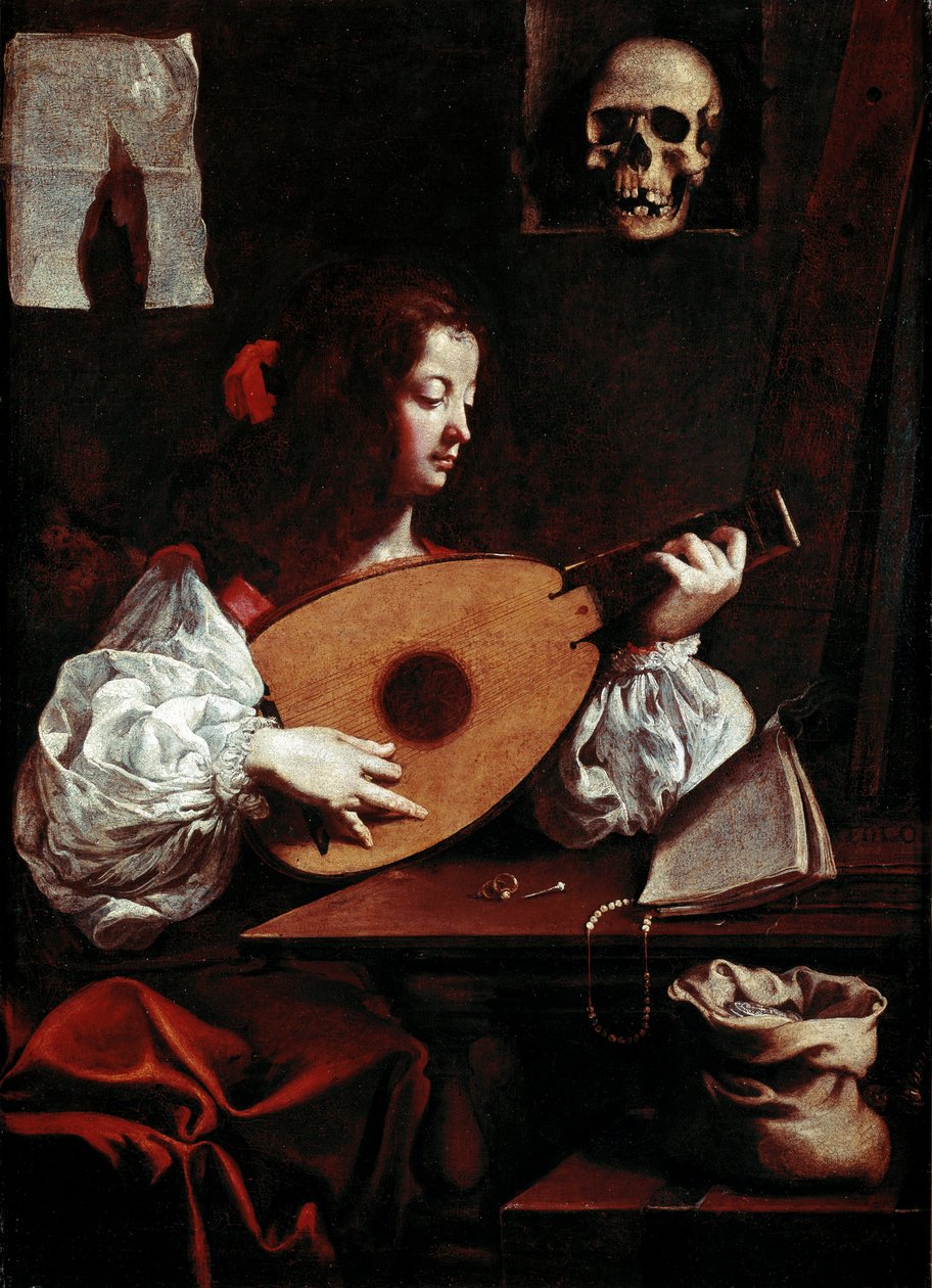El jugador de laúd (detalle) de Luigi Miradori