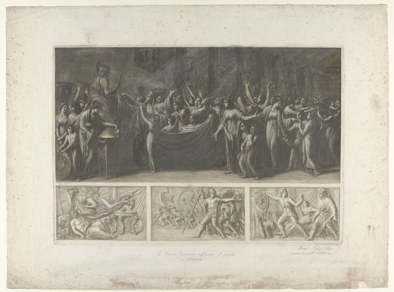 Cuatro escenas de la Guerra de Troya de Luigi Ademollo