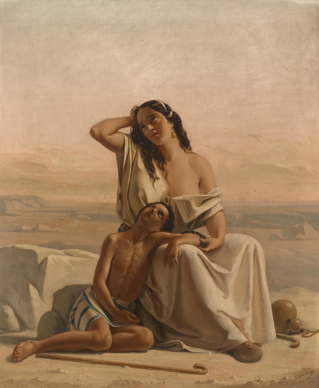 Agar e Ismael en el desierto de Luigi Alois Gillarduzzi