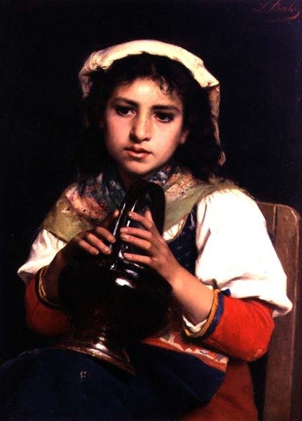 Niña con una jarra de Luigi Bechi