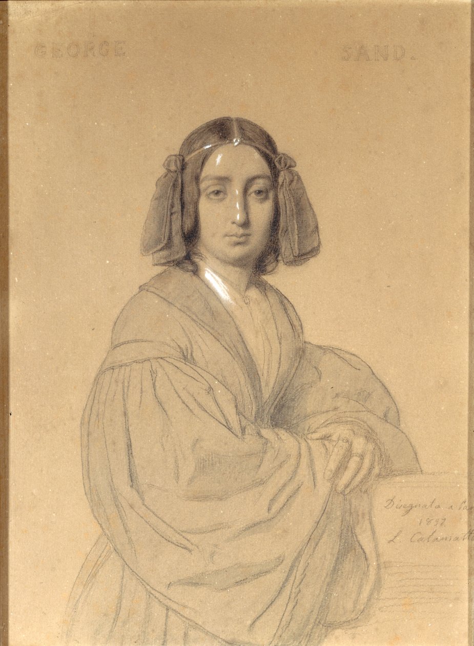 Retrato de George Sand, 1837 de Luigi Calamatta