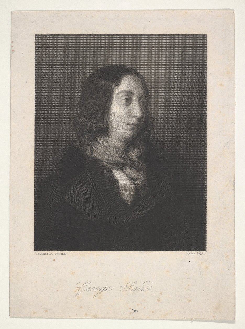 Retrato de George Sand de Luigi Calamatta