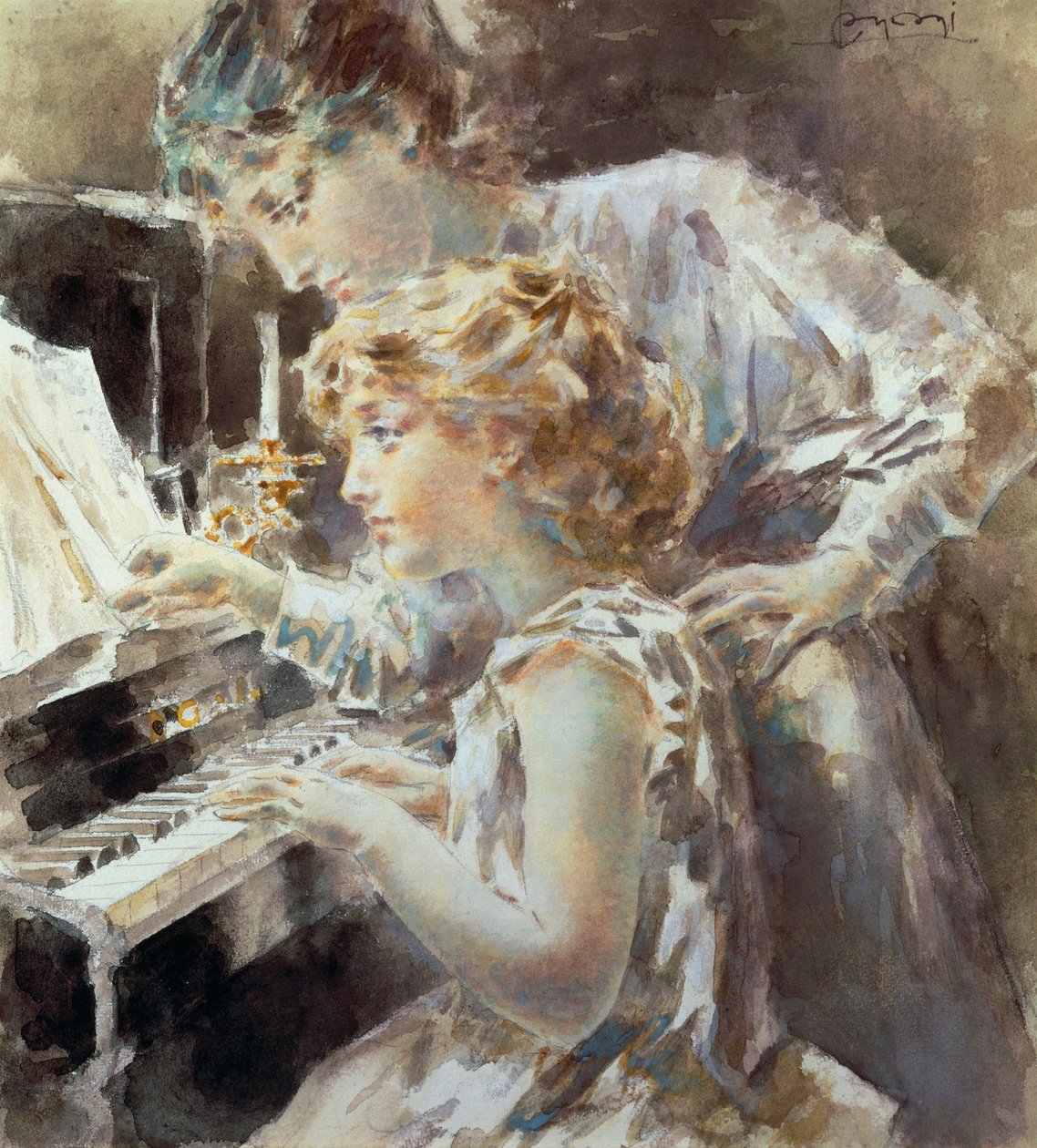 Clase de piano de Luigi Conconi