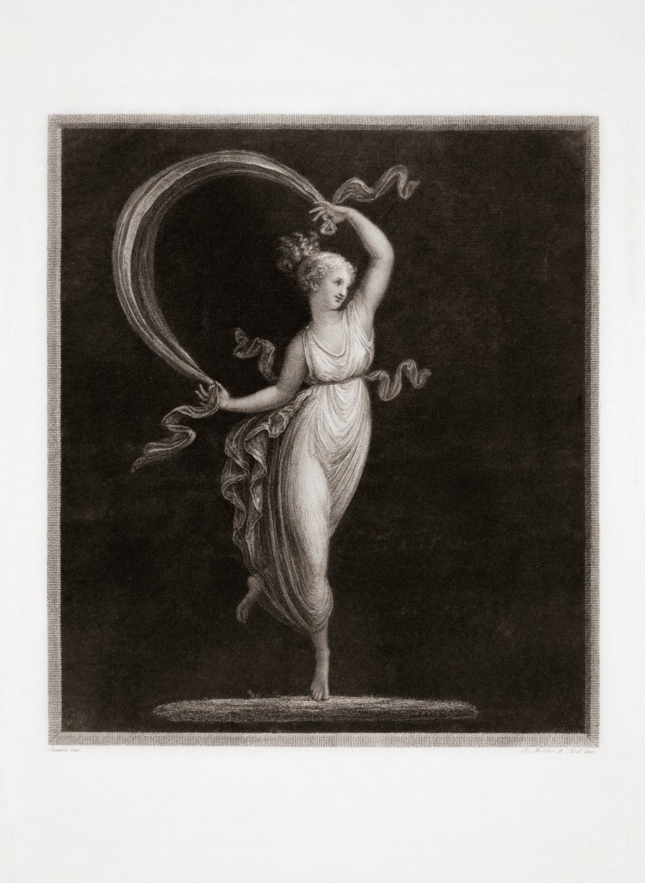 Bailando. Grabado de Luigi Cunego. Diseño de Antonio Canova. de Luigi Cunego