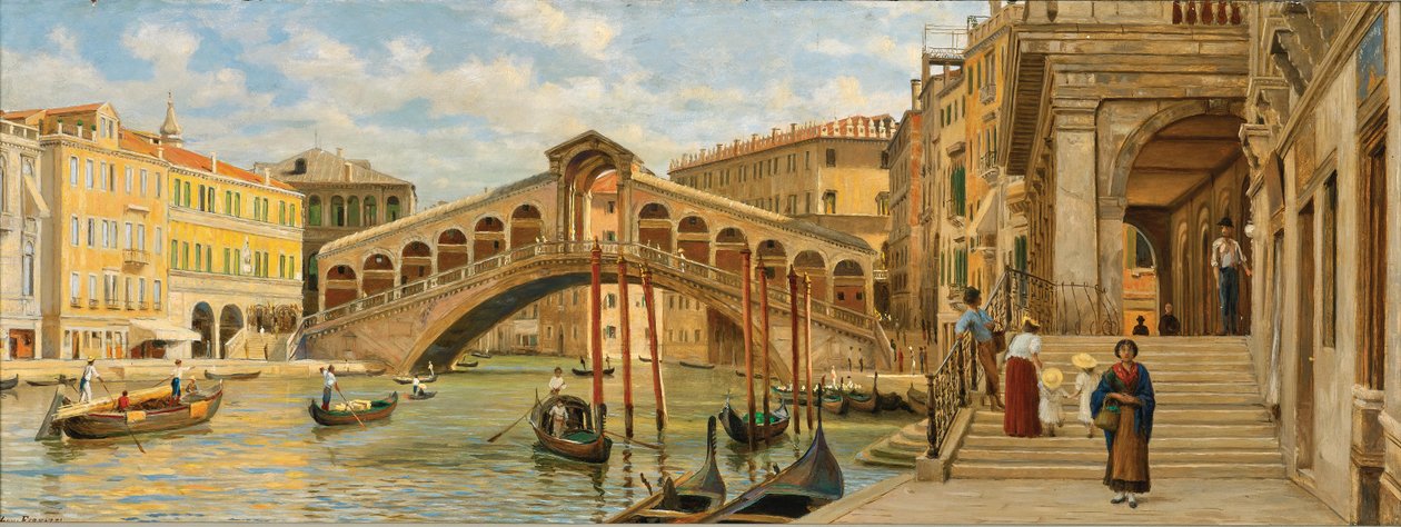 Luigi Ferrazzi Puente de Rialto 1875 de Luigi Ferrazzi
