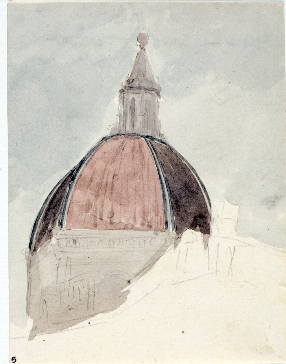 Cúpula de la Iglesia Santa Maria del Fiore, Florencia (Acuarela) de Luigi Garibbo
