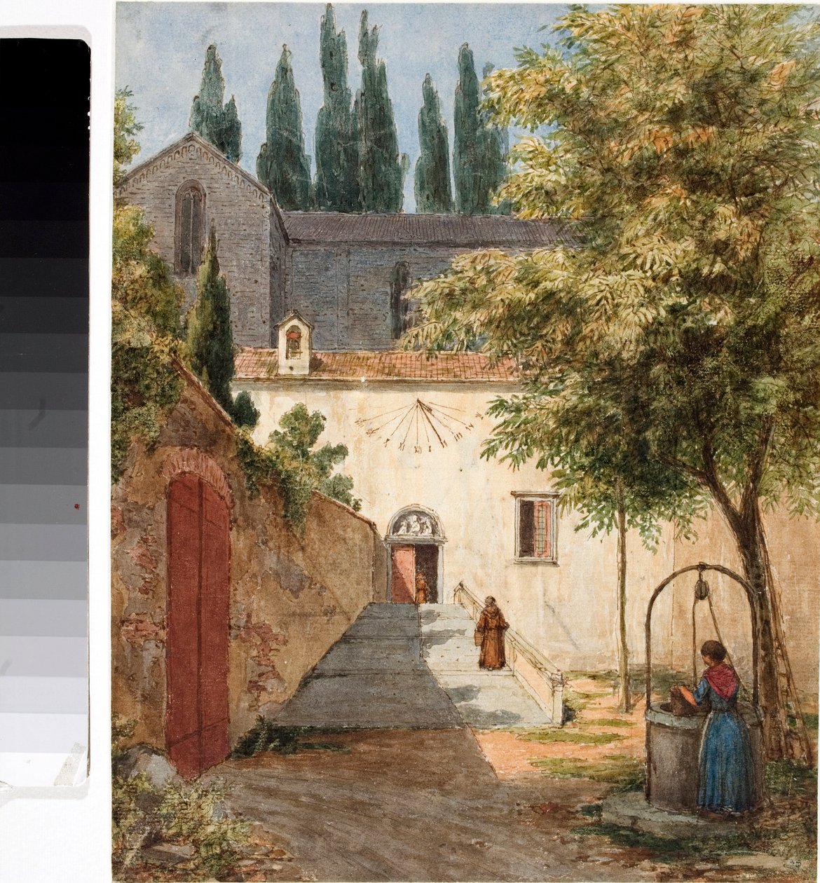 Convento franciscano, Italia (acuarela) de Luigi Garibbo