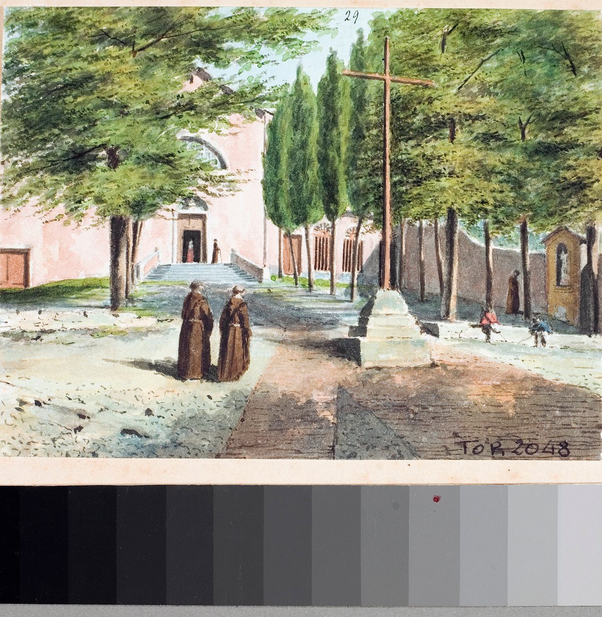 Vista de la iglesia de los Capuchinos, Génova de Luigi Garibbo