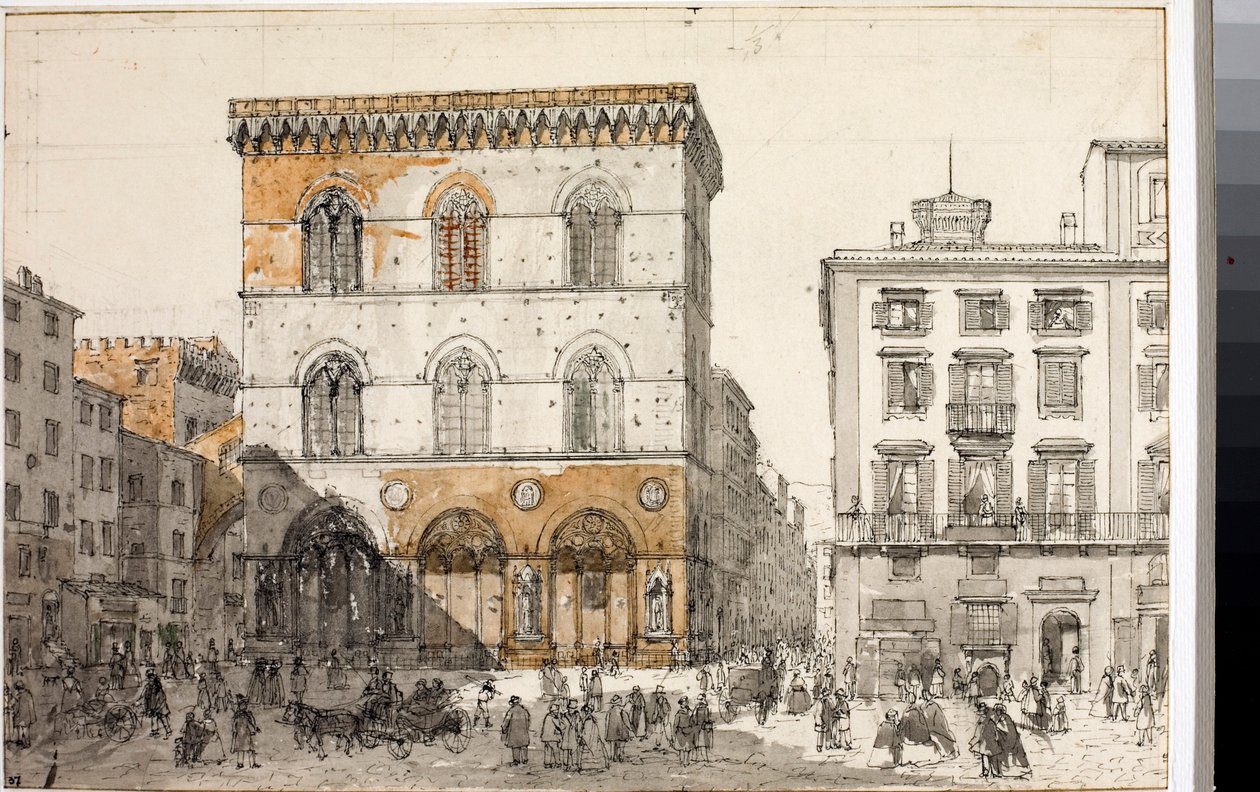 Vista de la iglesia de Orsanmichele en Florencia de Luigi Garibbo