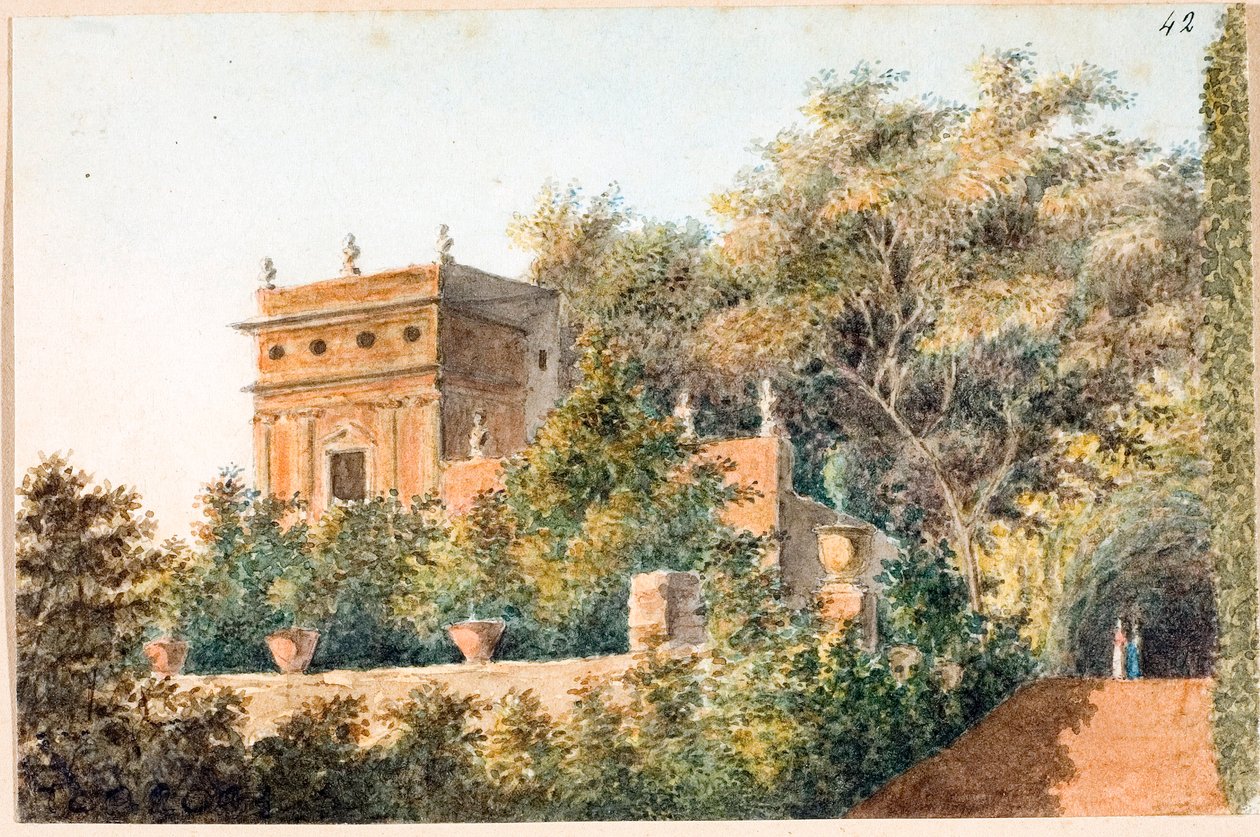 Vista de Villa Pallavicini delle Peschiere, Génova de Luigi Garibbo