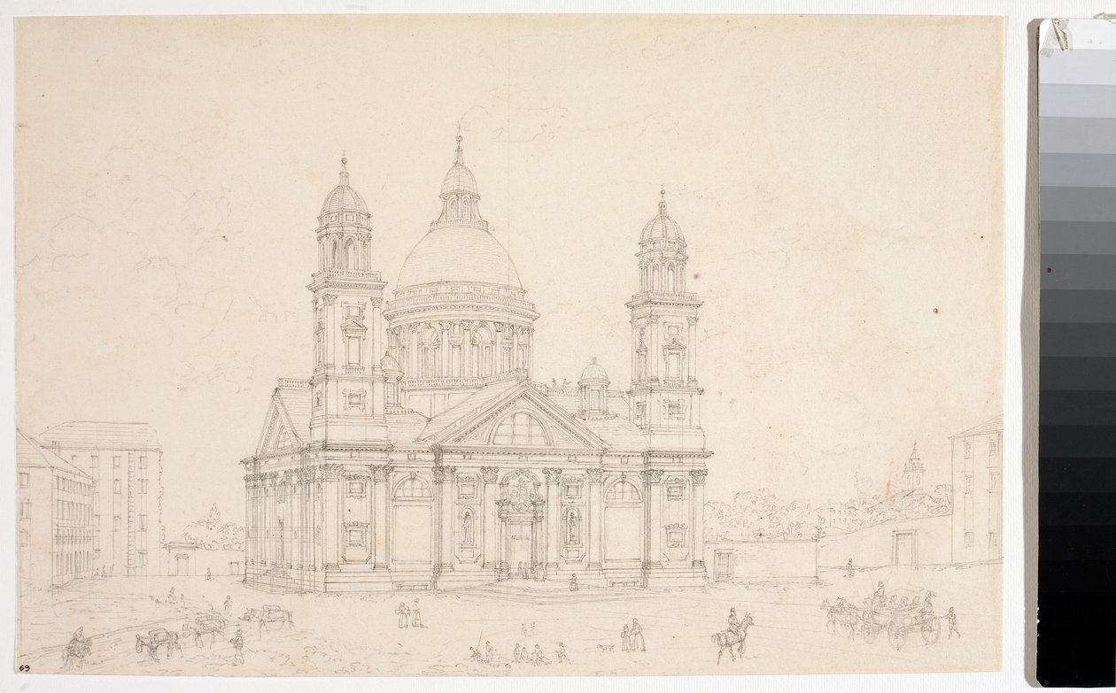 Vista de la Basílica Santa Maria Assunta di Carignano en Génova de Luigi Garibbo