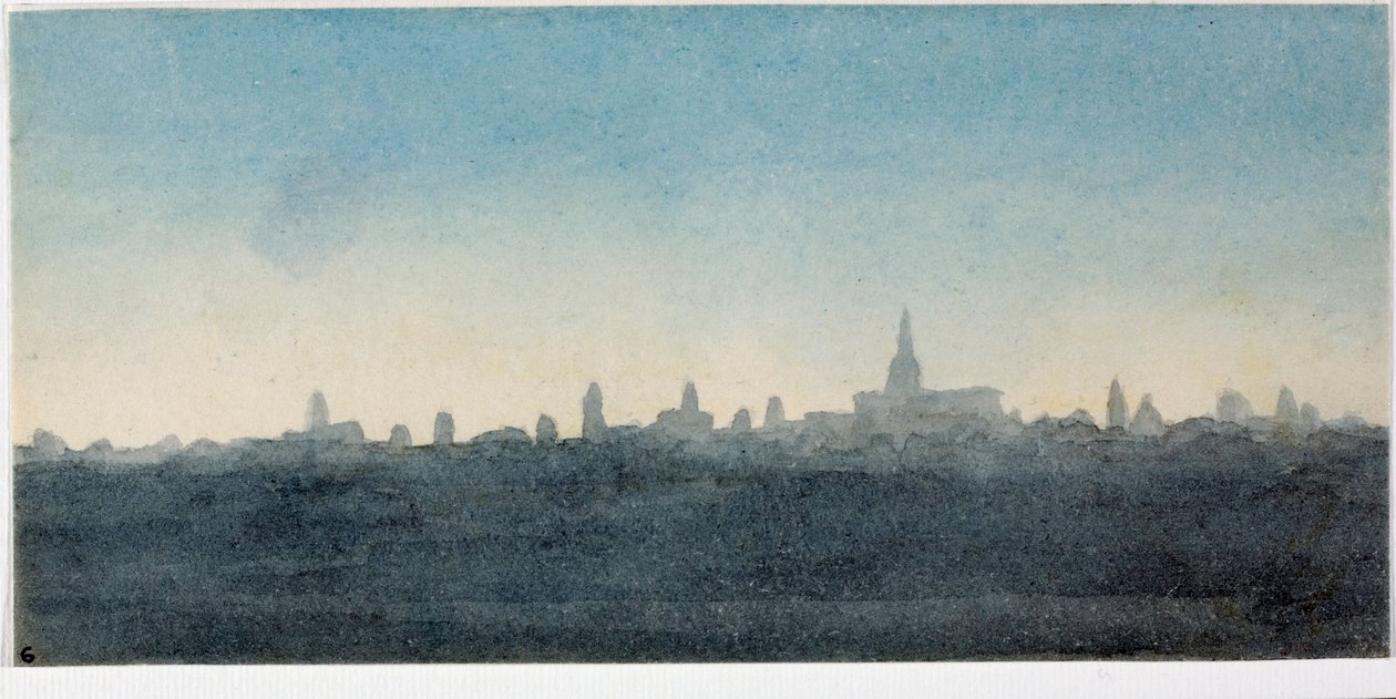 Vista de la ciudad de Florencia, perfil de casas y monumentos de Luigi Garibbo