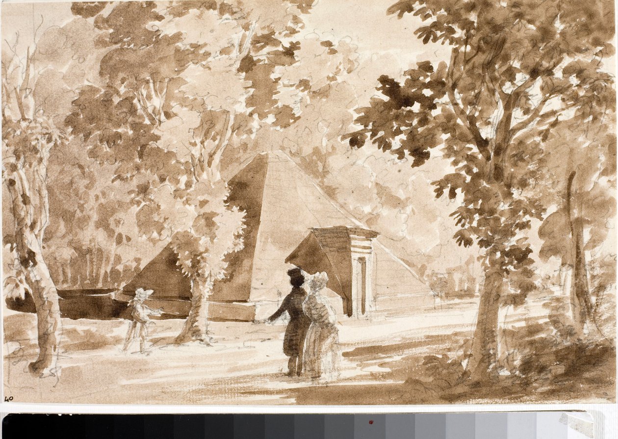 Vista de la pirámide del Parco delle Cascine en Florencia de Luigi Garibbo