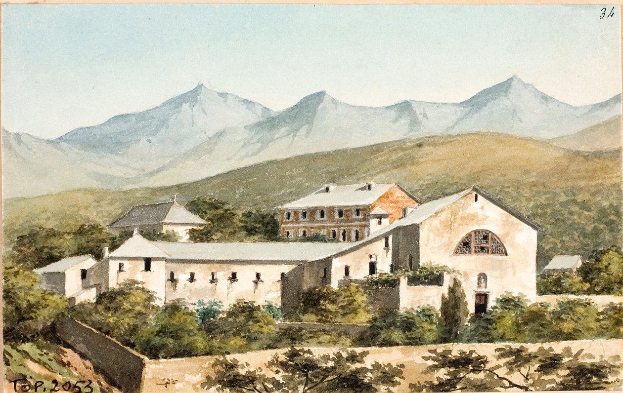 Vista del santuario Nostra Signora del Monte, Génova de Luigi Garibbo