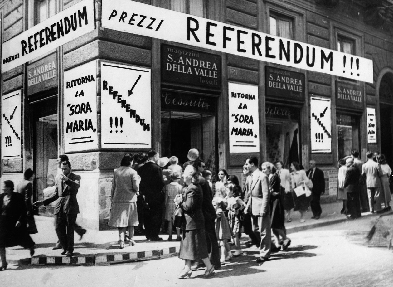 Precios de venta para el referéndum de Luigi Leoni