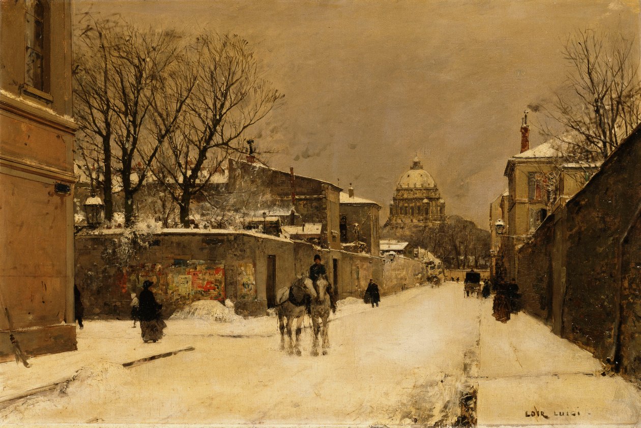 Una calle cerca de Les Invalides, París de Luigi Loir