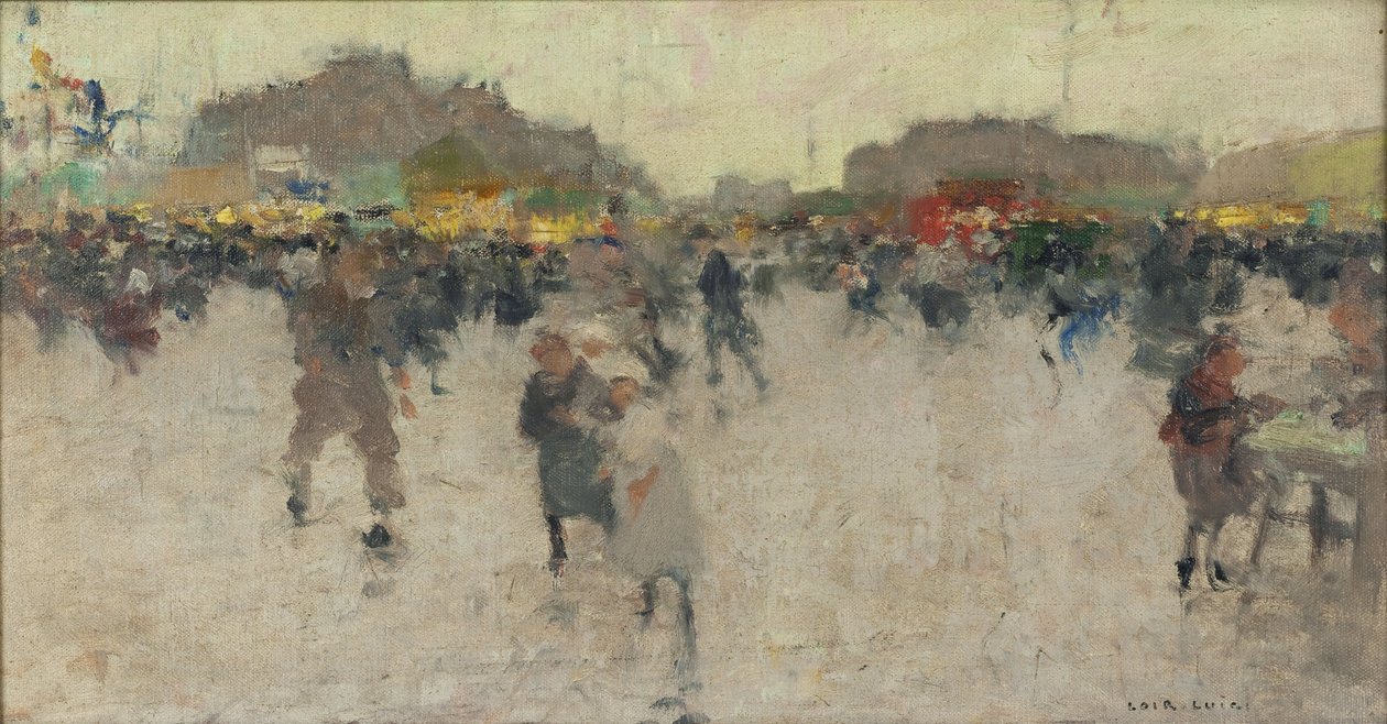 Fête de la place du Trône, París, hacia 1890 (óleo sobre lienzo) de Luigi Loir