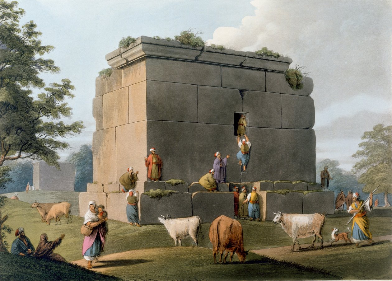 Monumento entre Trípoli y Tortosa, grabado por William Watts, 1806 de Luigi Mayer