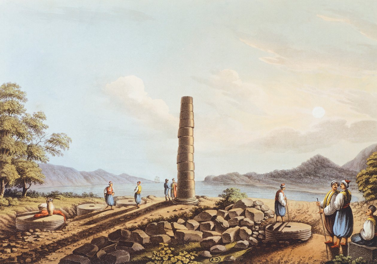 Los restos del Templo de Hera en Samos de Luigi Mayer