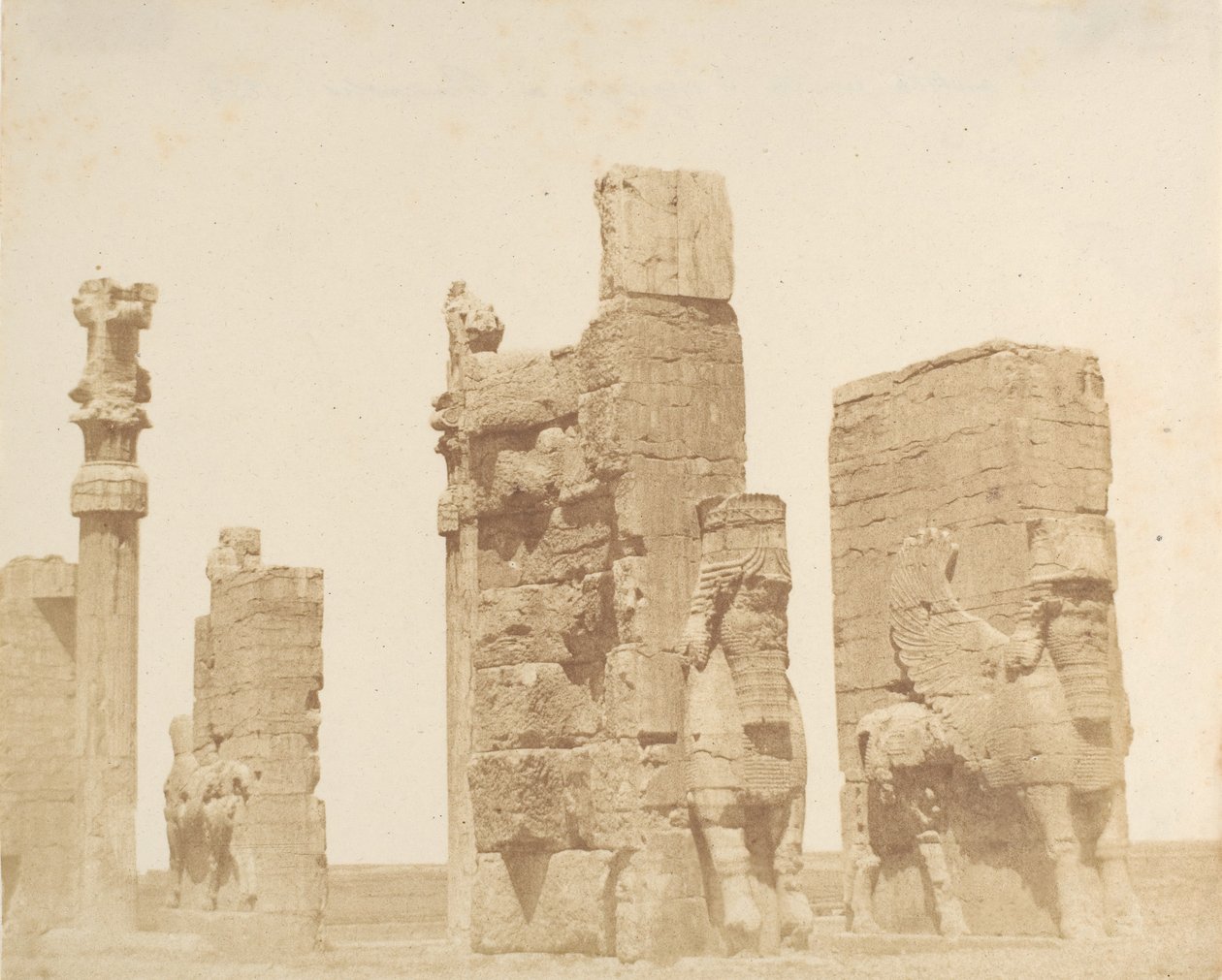 La antigua puerta de entrada a Persépolis, 1858 de Luigi Pesce