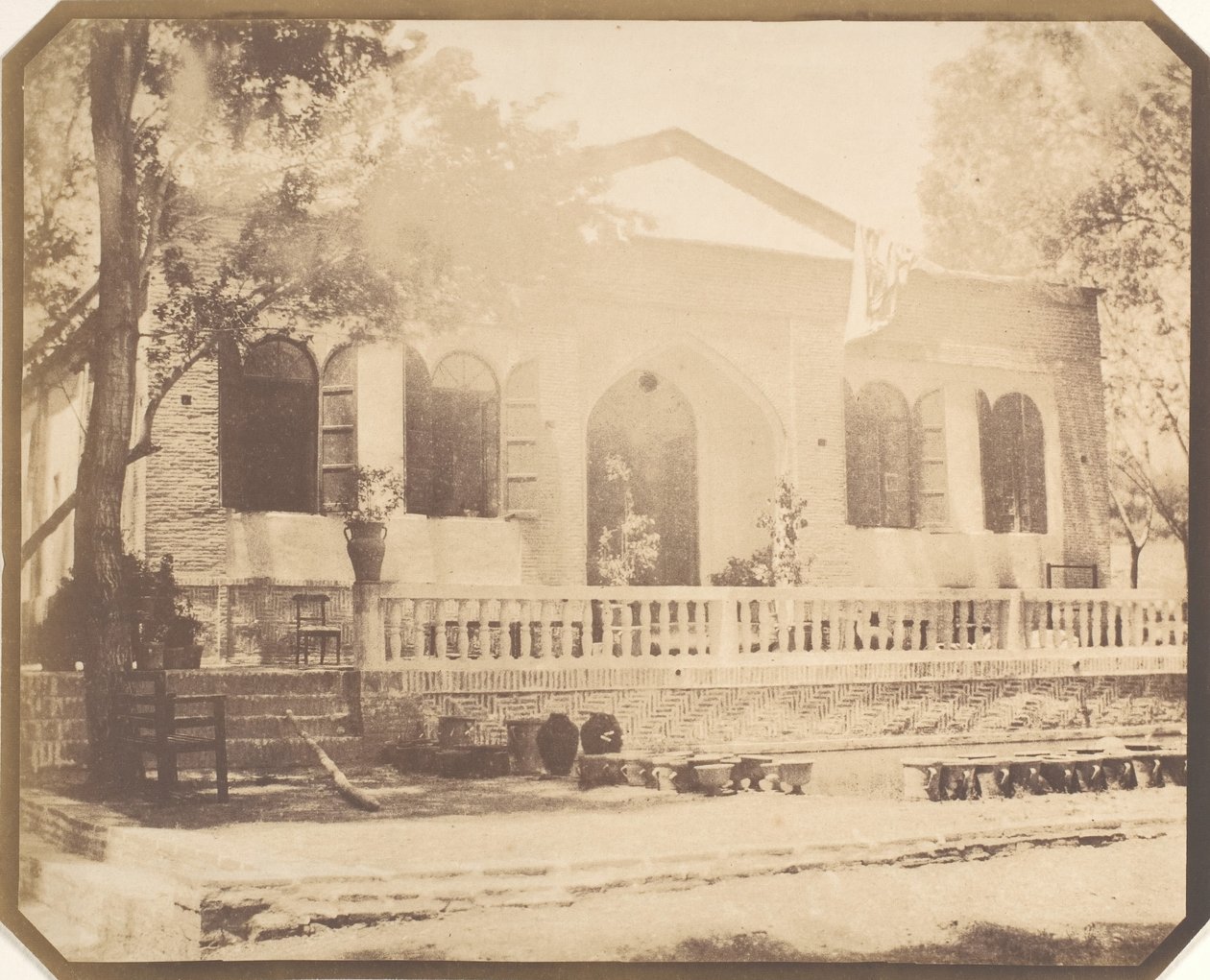 Zerghiandeh. Casa de campo del ministro ruso, Teherán, 1858 de Luigi Pesce