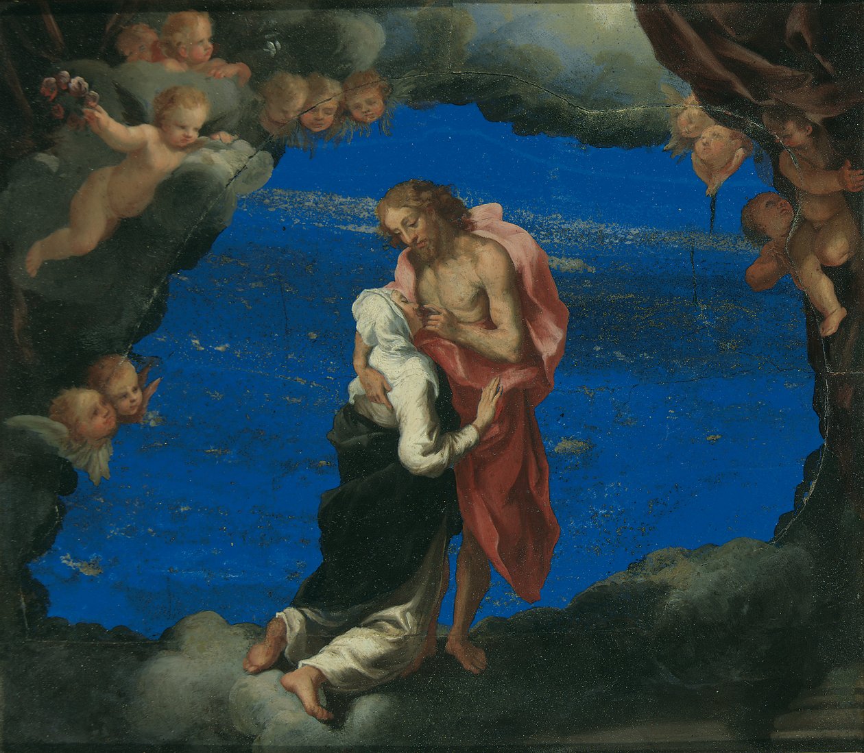 Santa Catalina en la herida de Cristo de Luigi Primo Gentile