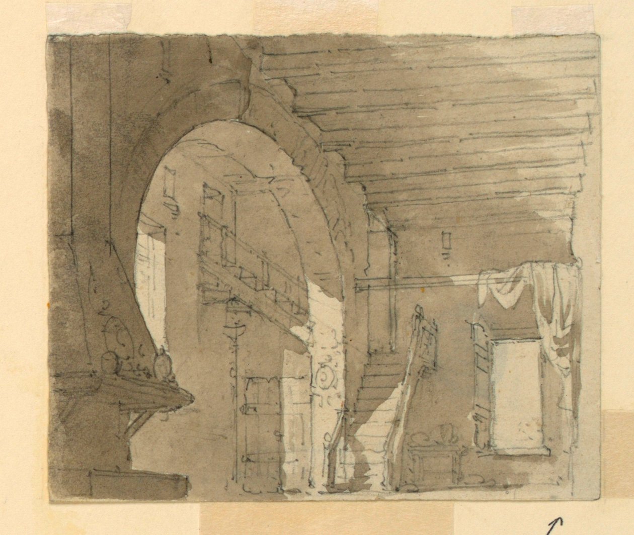 Diseño de escenario, interior de cocina de Luigi Ricci