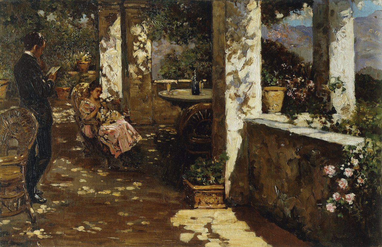 Descansando en la terraza de Luigi Rossi