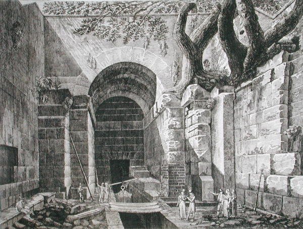 Restos romanos en Castel Gandolfo, Lago Albano, de 