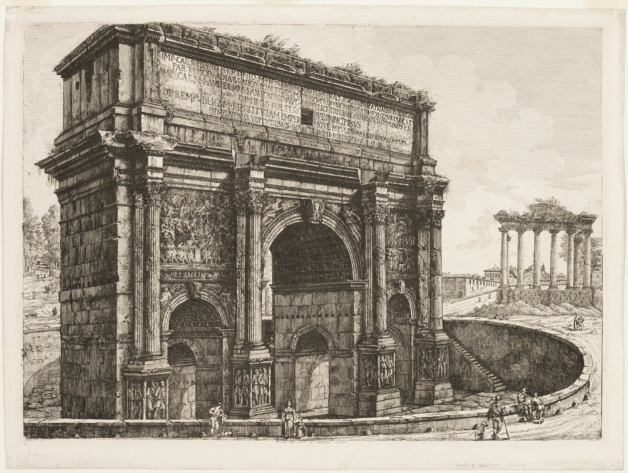 El arco de Septimio Severo de Luigi Rossini