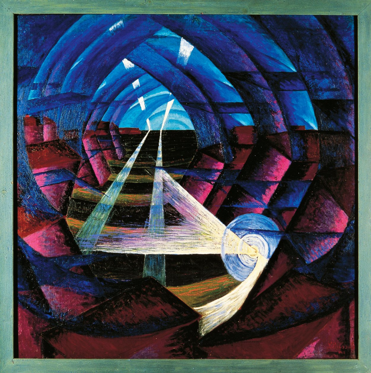 Suiza, Basilea, Compenetración de Casas+Luz+Cielo de Luigi Russolo