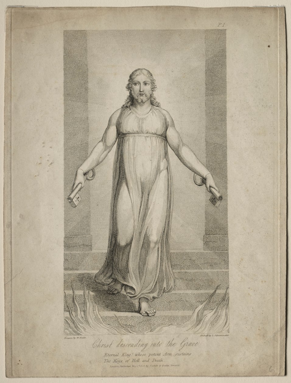 Cristo descendiendo a la tumba de Luigi Schiavonetti