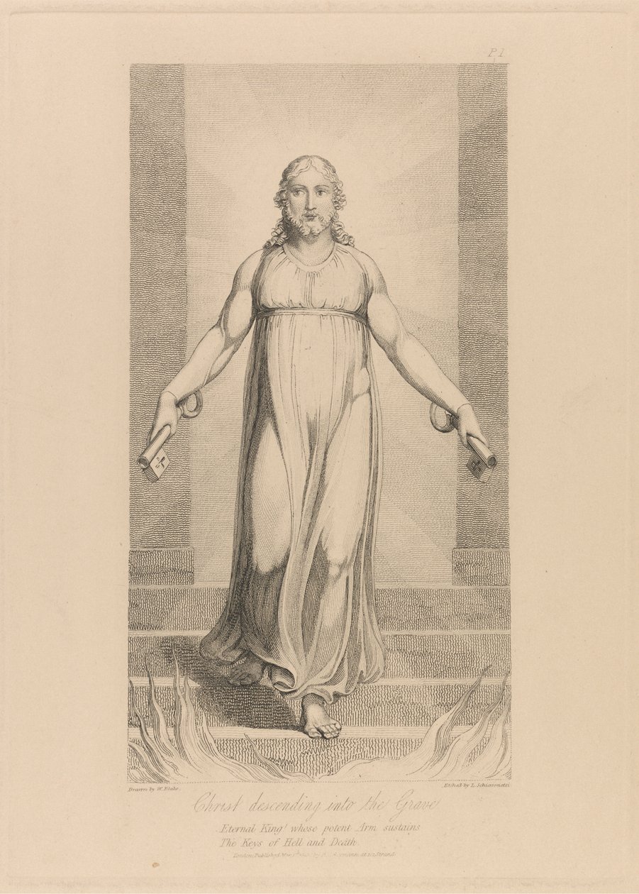 Cristo descendiendo a la tumba de Luigi Schiavonetti