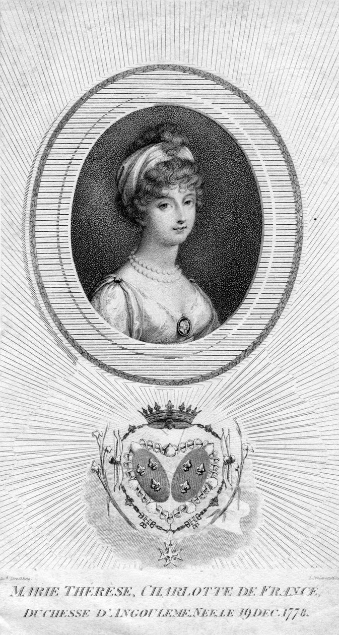 Marie-Therese-Charlotte de Borbón, duquesa de Angulema y delfina de Francia, 1805 de Luigi Schiavonetti