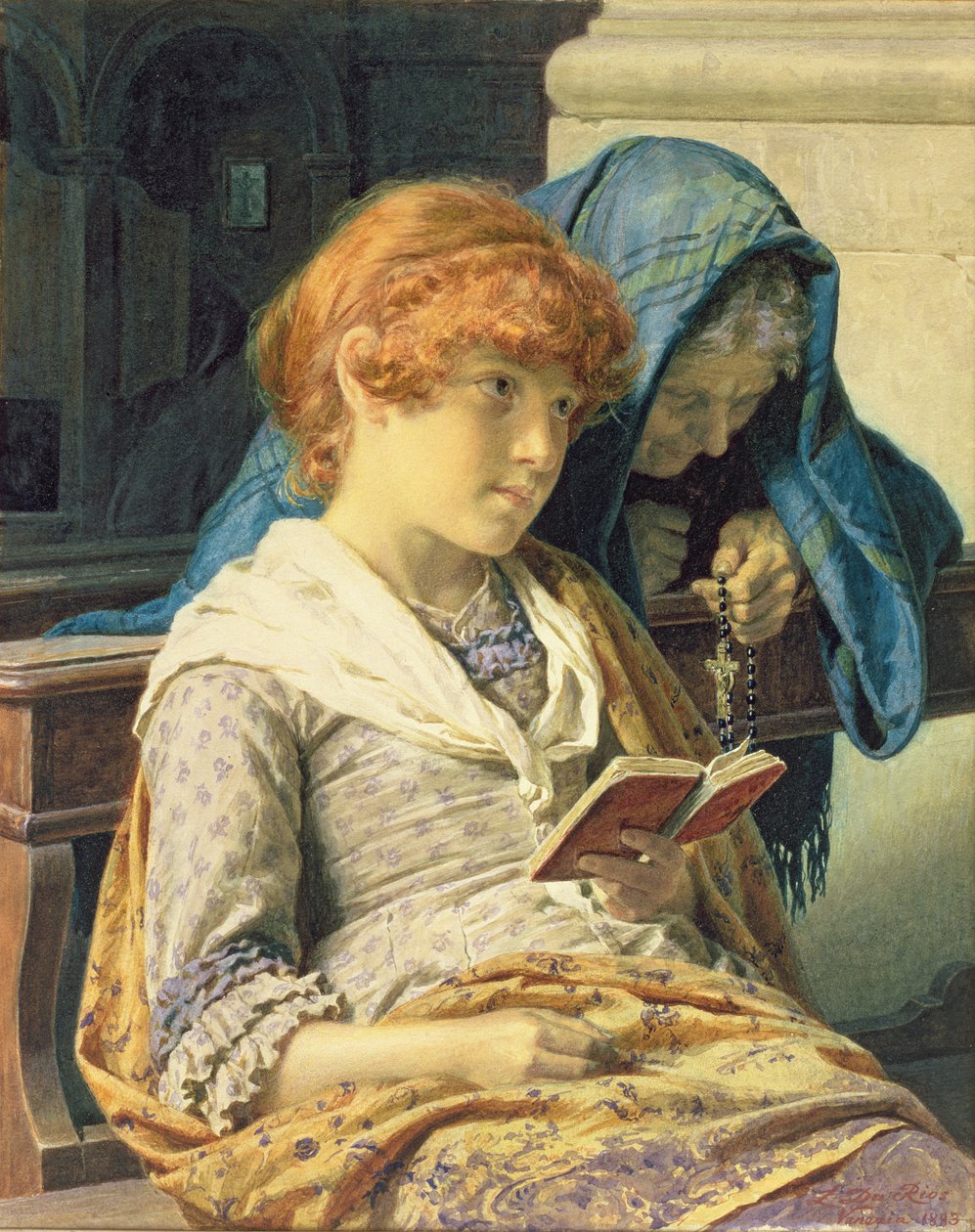 En la iglesia, 1883 de Luigi da Rios