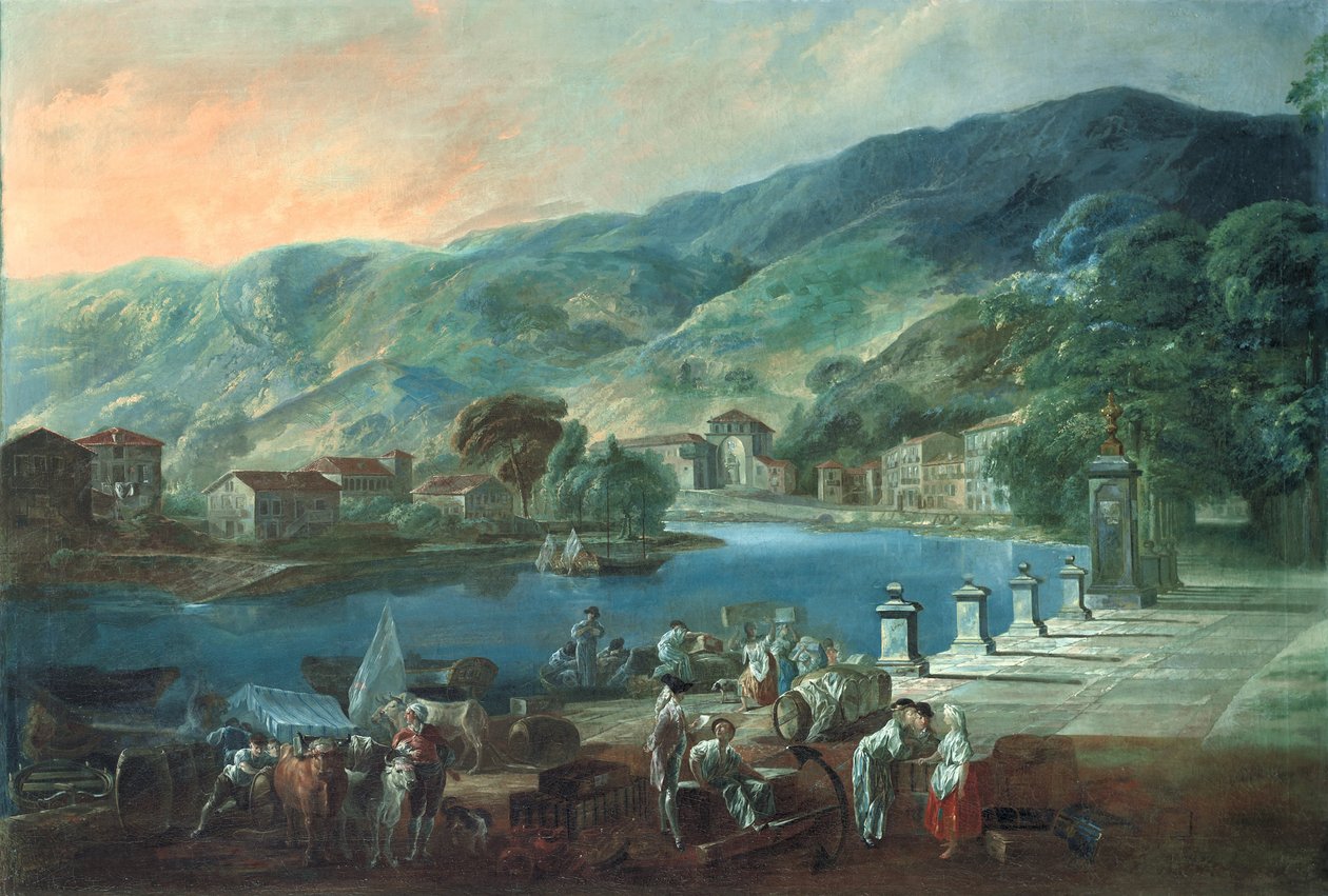 Vista de El Arenal en Bilbao de Luis Paret y Alcazar