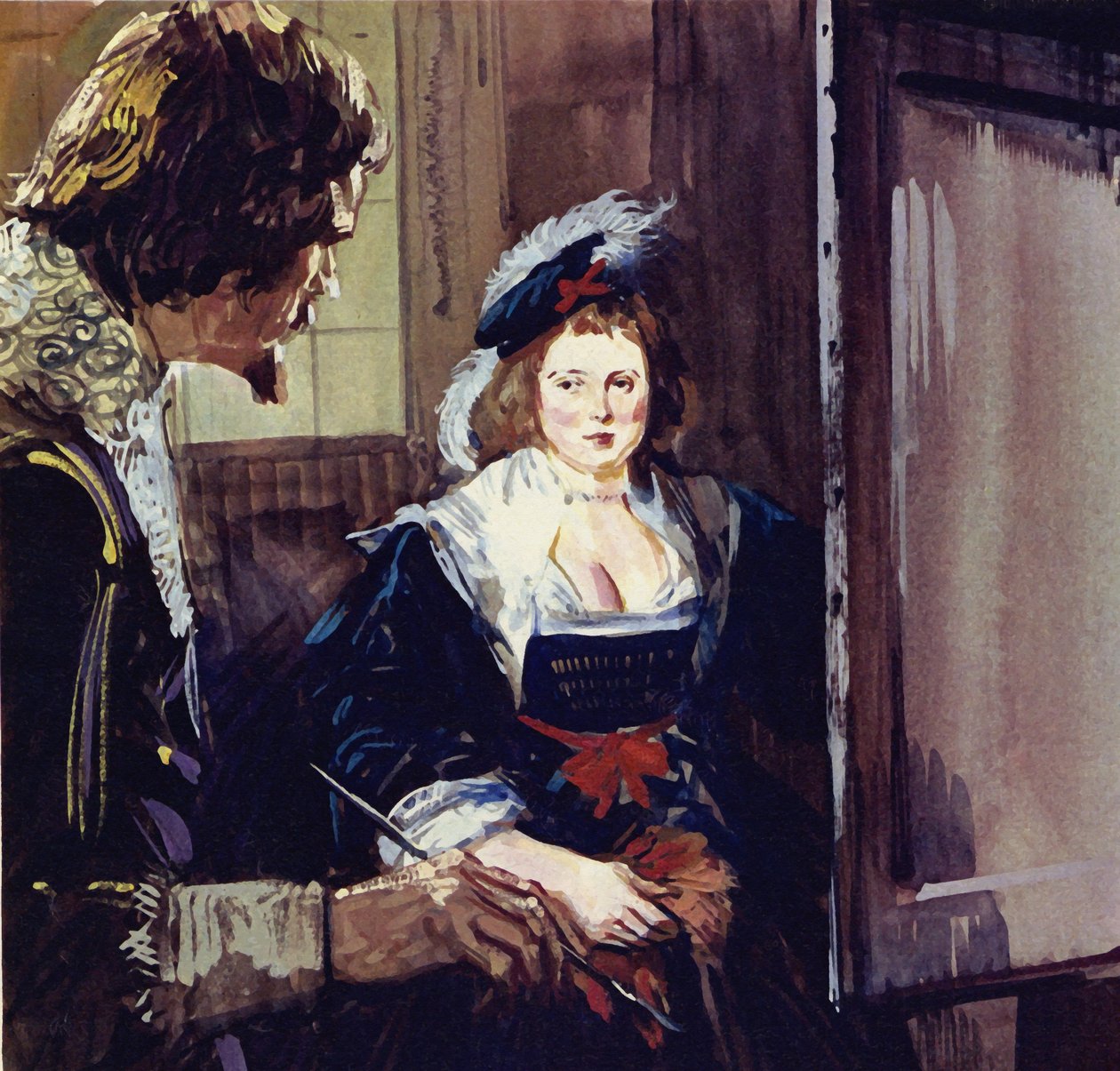 Rubens se casó con Helene Fourment, que aparece en muchos de sus cuadros (litografía en color) de Luis Arcas Brauner