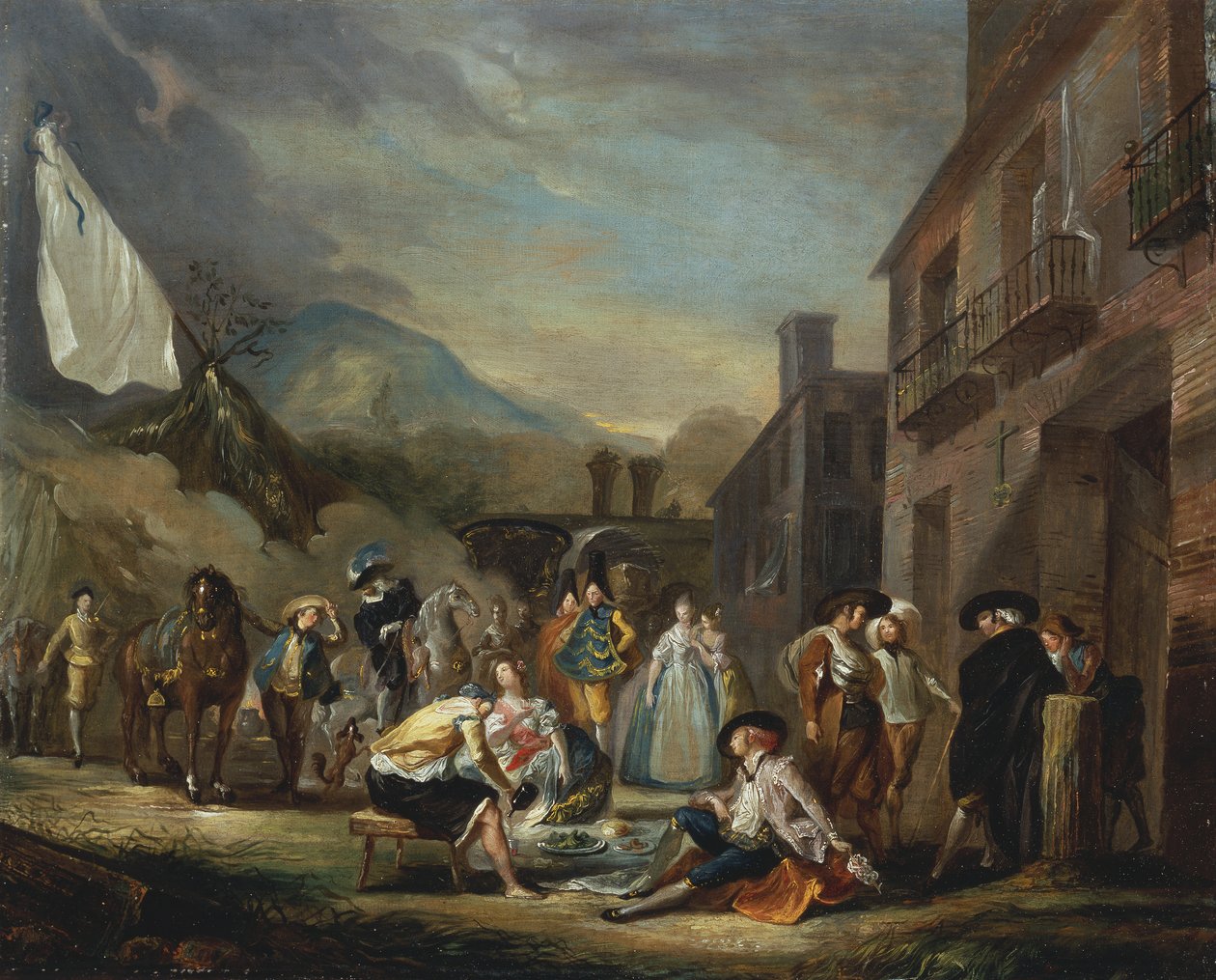 Un picnic en una posada rural de Luis Paret y Alcazar