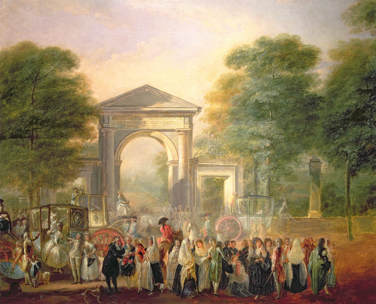 Avenida antes del Jardín Botánico de Madrid de Luis Paret y Alcazar