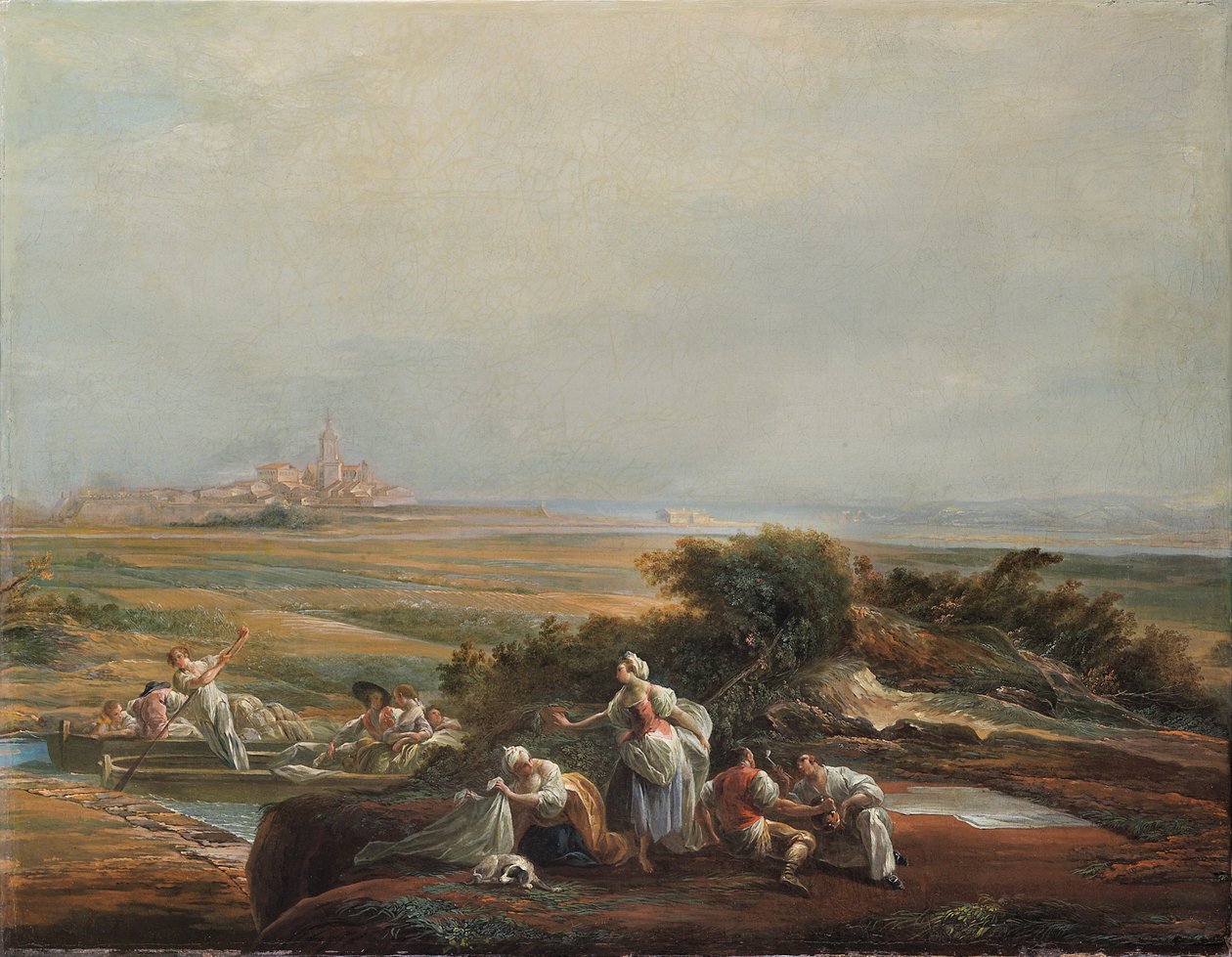 View of Fuenterrabía (fragment) de Luis Paret y Alcazar
