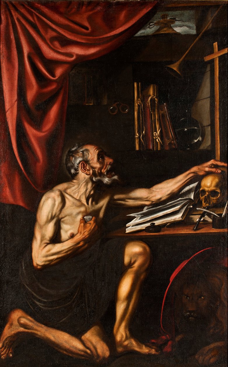 Español: San Jerónimo penitente en su estudio St Jerome Doing Penance in his Study de Luis Tristán